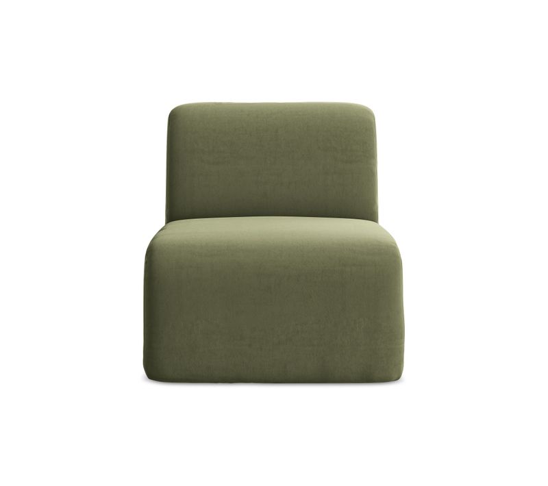 Fauteuil Pour Canapé Modulable Lani En Velours Olive