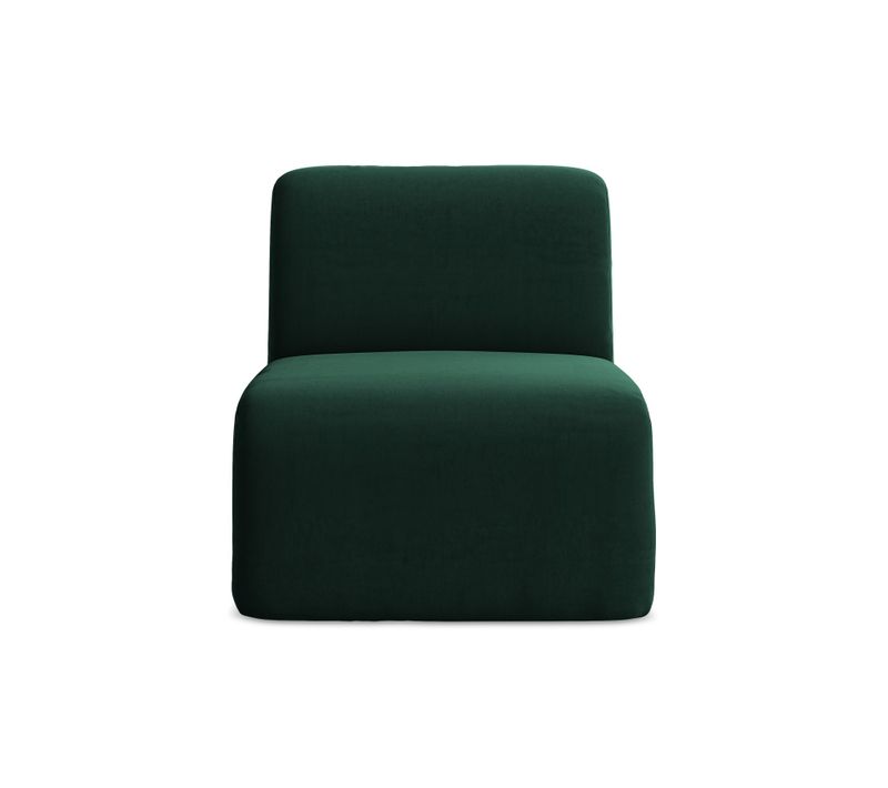 Fauteuil Pour Canapé Modulable Lani En Velours Bouteille Verte