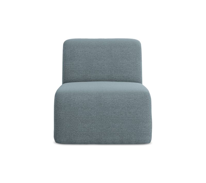Fauteuil Pour Canapé Modulable Lani En Tissu Bouclette Jeans