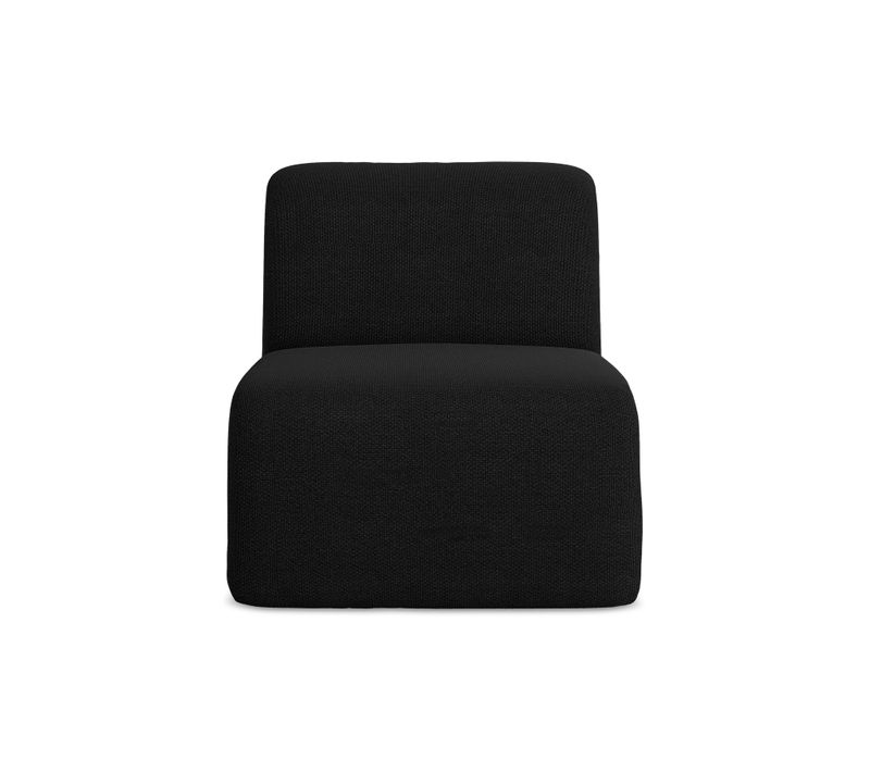 Fauteuil Pour Canapé Modulable Lani En Tissu Bouclette Noir
