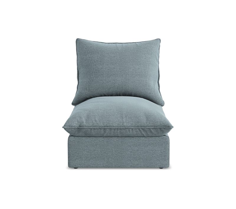 Fauteuil Pour Canapé Modulable Manao En Tissu Bouclette Jeans