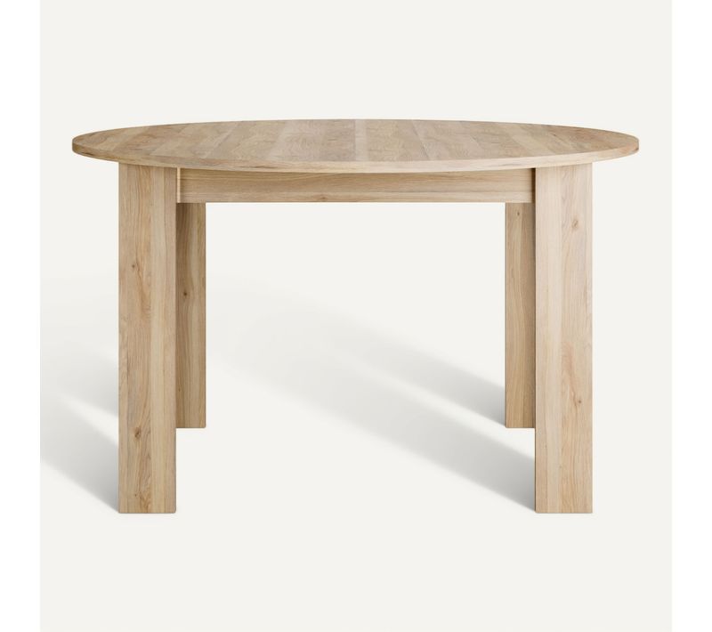 Table ronde Unik Imitation chêne