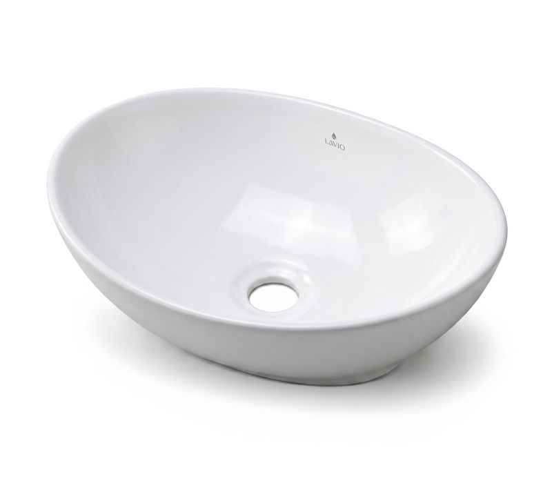 Vasque À Poser Ovale Ovalis Céramique 41 Cm Blanc