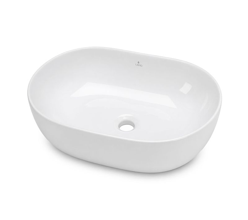 Vasque À Poser Ovale Elipse Céramique 49 Cm Blanc
