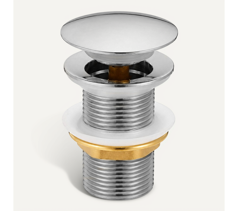 Bonde Lavabo Clic Clac Sans Trop Plein Acier Inoxydable Chrome