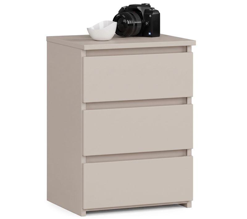 Table De Chevet Cl3 Cachemire 40 Cm 3 Tiroirs 40x35x57 Cm