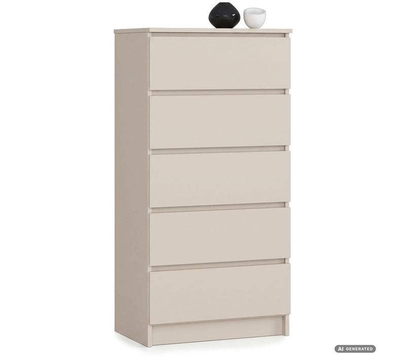 Commode K60 Cachemire 60 Cm 5 Tiroirs 60x40x121 Cm