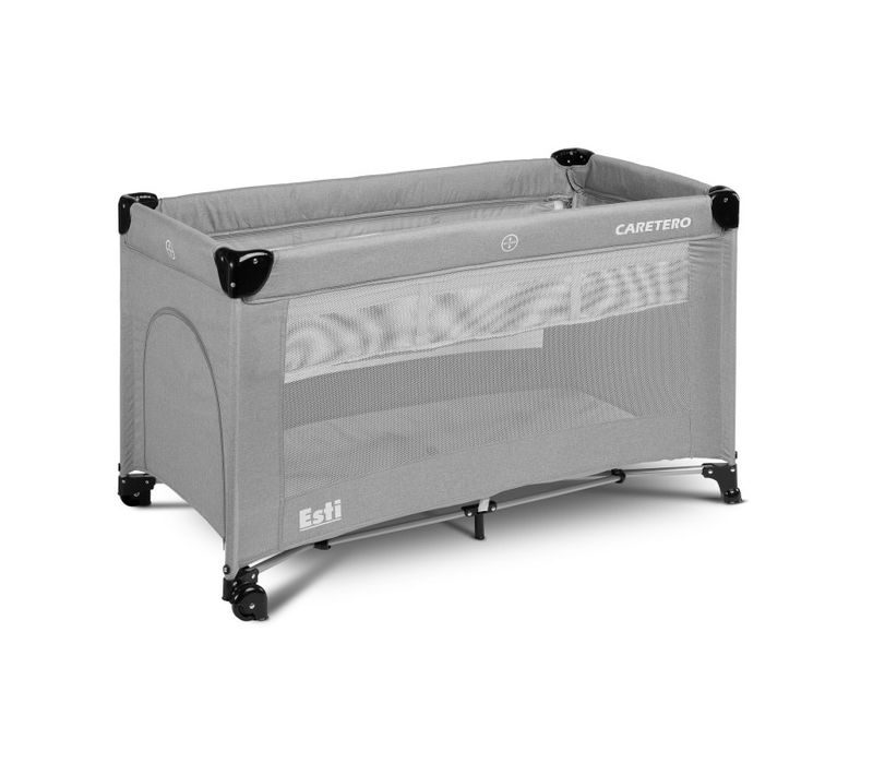 Lit Parapluie De Voyage Sur Roues Esti Et Sac De Transport - Gris