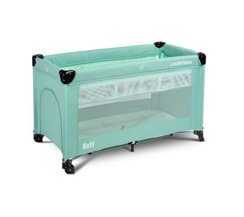 Lit Parapluie De Voyage Sur Roues Esti Et Sac De Transport - Menthe