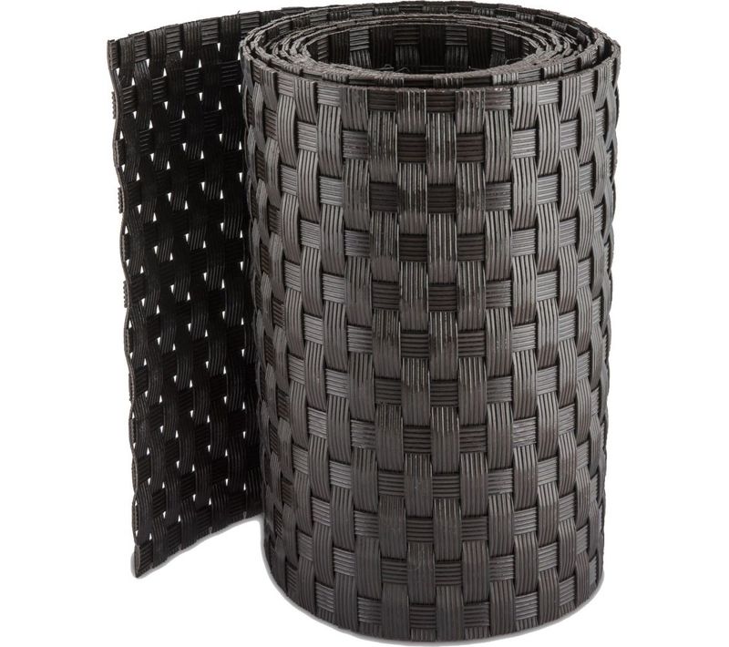 Bande Brise-vue En Résine Tressée Pour Clôture Rigide 19 X 255 Cm Marron Foncé