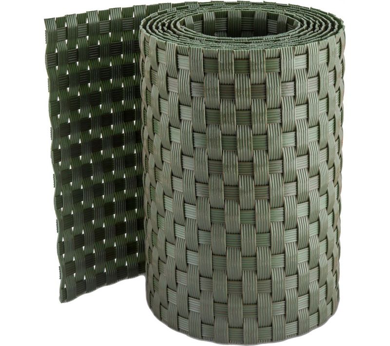 Bande Brise-vue En Résine Tressée Pour Clôture Rigide 19 X 255 Cm Vert