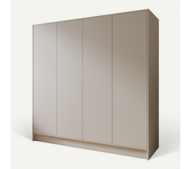 Armoire Gava 200cm - Armoire 4 Portes Battantes, Système Push-to-open, Cachemiere