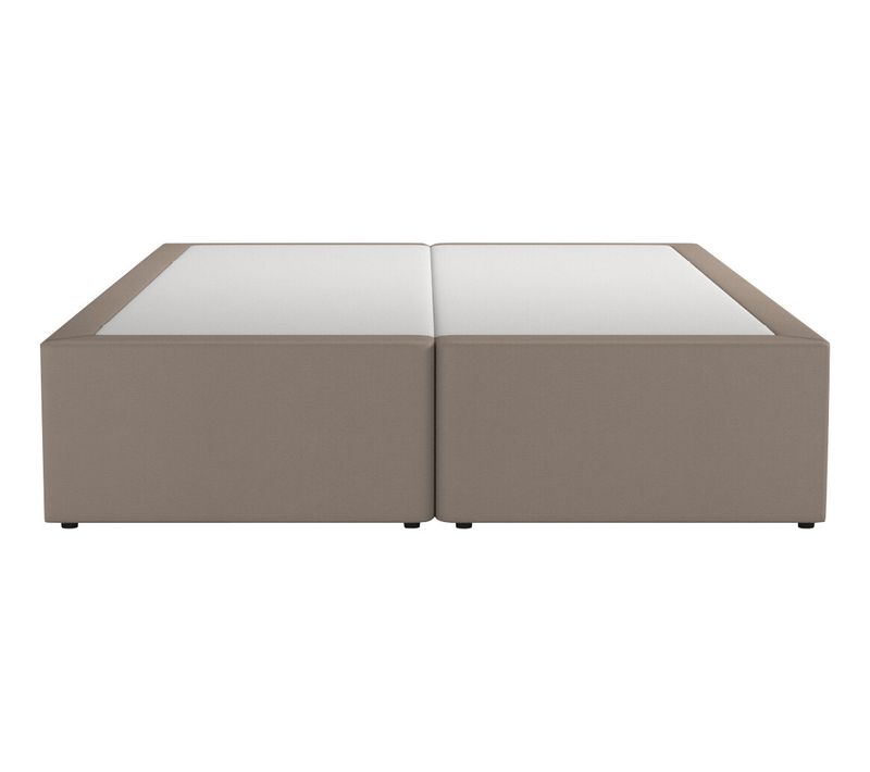 Sommier 2 tiroirs 2x80x200 cm DREAMEA EDITION SOMAX PU taupe