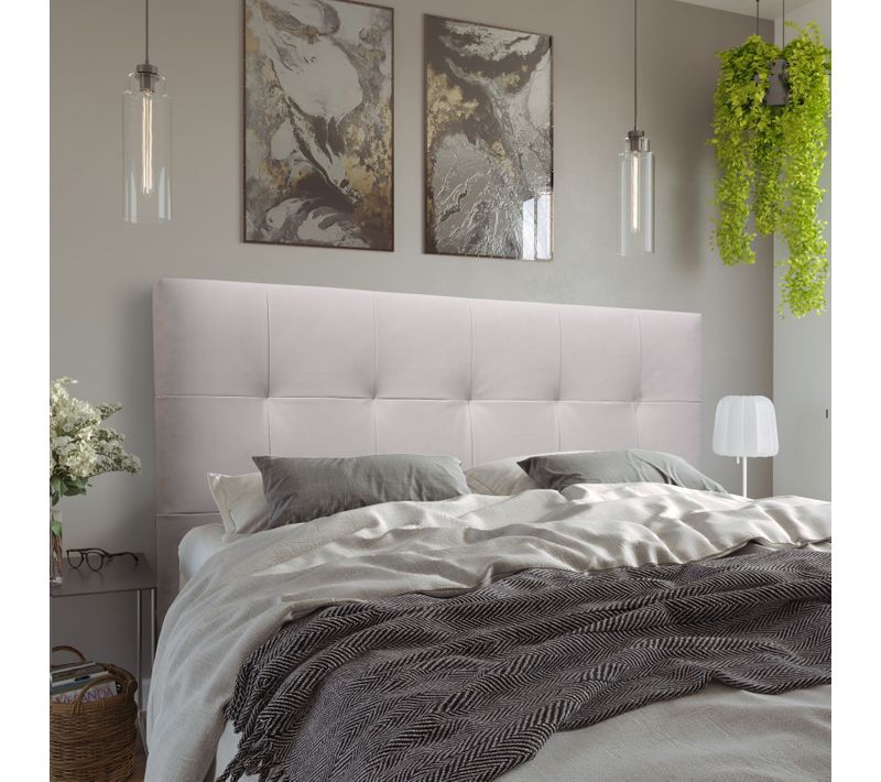 Tête de lit PU L.180 cm KARTY blanc