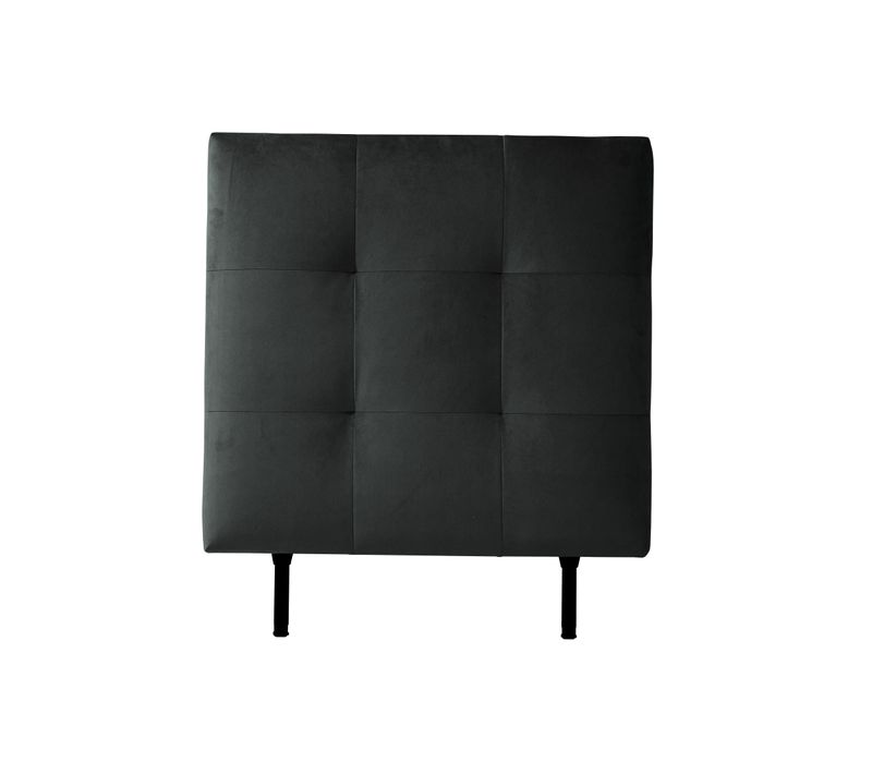 Tête de lit velours L.90 cm KARTY gris