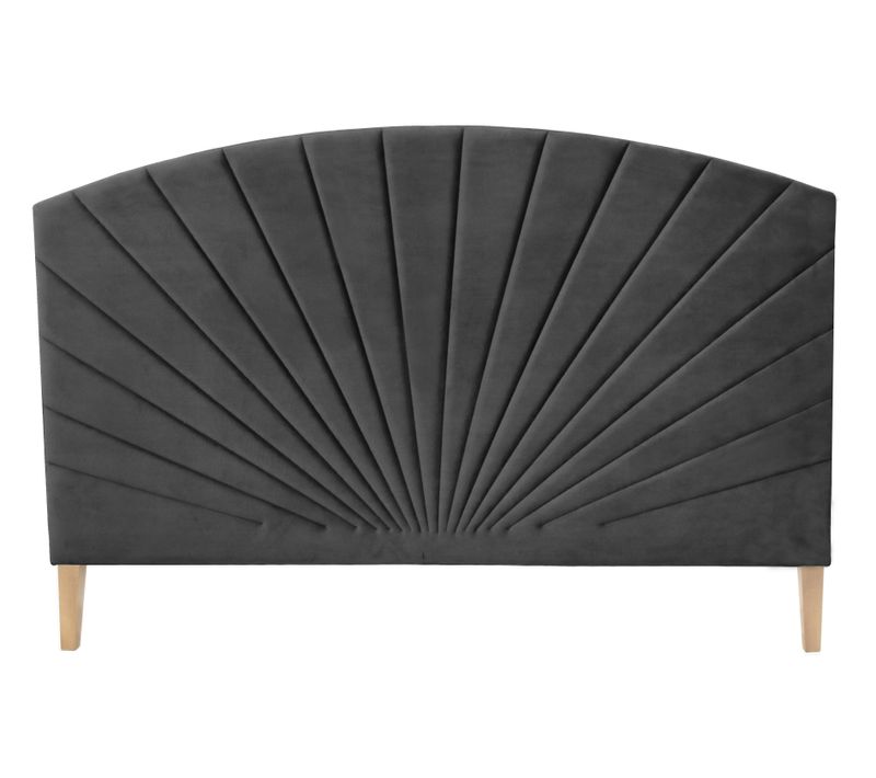 Tête de lit velours L.165 cm EMPIRE velours gris