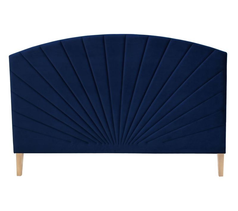 Tête de lit  L.165 cm EMPIRE velours bleu