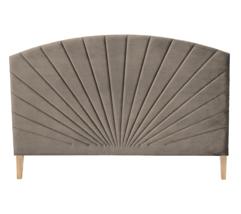 Tête de lit velours L.165 cm EMPIRE velours taupe