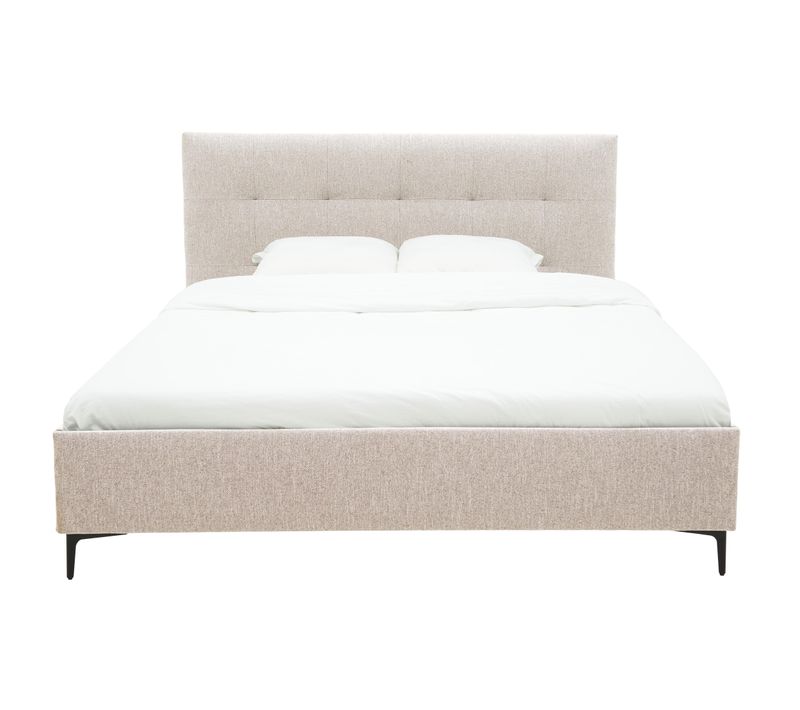 Lit 160x200 cm JAPP 3 tissu taupe