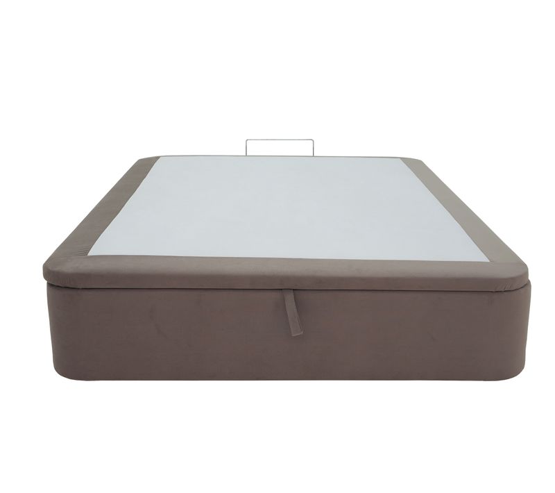 Sommier coffre 140x190 cm DREAMEA EDITION SONNY 2 velours taupe