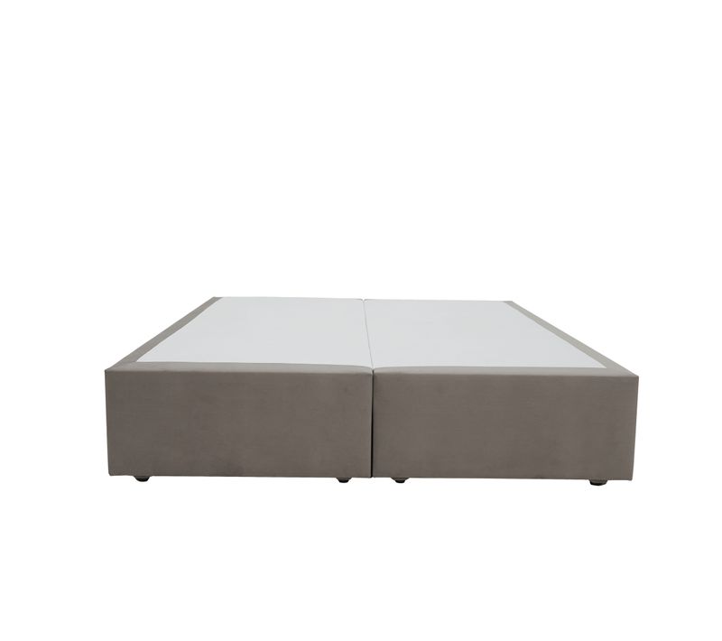 Sommier 2 tiroirs 2x80x200 cm DREAMEA EDITION SOMAX velours taupe