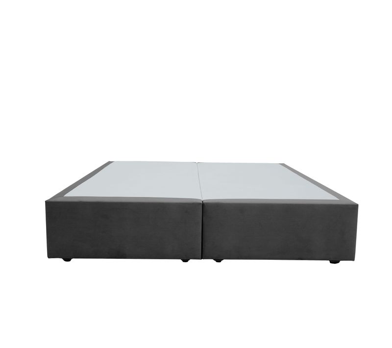 Sommier 2 tiroirs 2x90x200 cm DREAMEA EDITION SOMAX velours anthracite