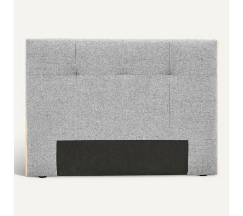 Tête de lit tissu neve gris CLOE souris L. 140 cm