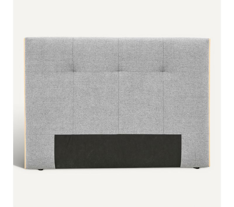 Tête de lit tissu neve gris CLOE souris L.160 cm