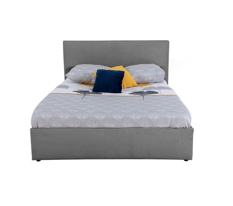 Lit coffre 140x190 cm JAPP 3 velours côtelé anthracite