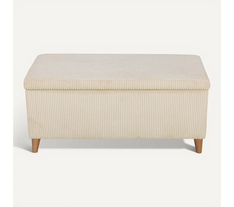 Banc coffre JAPP velours côtelé beige