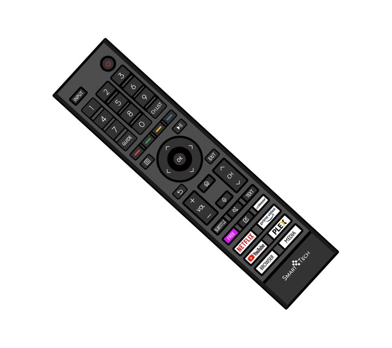 Télécommande De Remplacement Vidaa -4k Voice Pour Modèles Smart Tech Vidaa