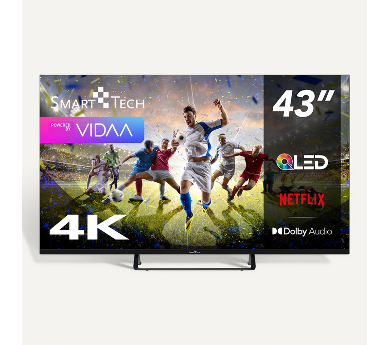 Téléviseur QLED 4k Uhd 43" (109 Cm) 43qv02v Vidaa TV - 3xHDMI - 2xUSB - Dolby Audio - Hdr10