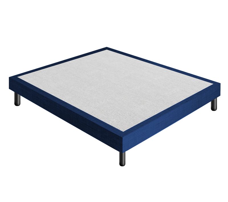 Sommier 120x190 Tapissier Déco Couleur Bleue Resistant Jusqu'à 120 Kg Par Personne