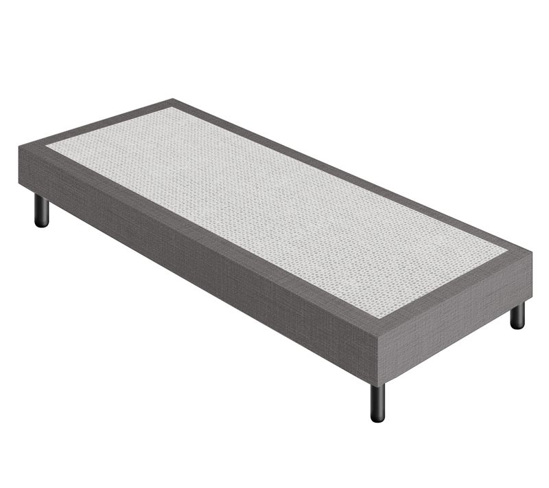 Sommier 80x190 Tapissier Déco Couleur Gris Resistant Jusqu'à 120 Kg Par Personne