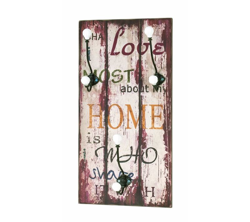 Garderobe En Mdf Multicolore, L30x P12 X H60 Cm