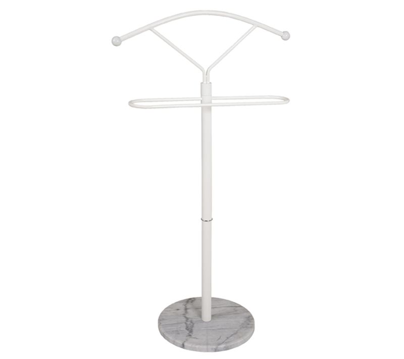 Valet Coloris Blanc - Dim : L 50 X P 32 X H 105 Cm - Pegane -