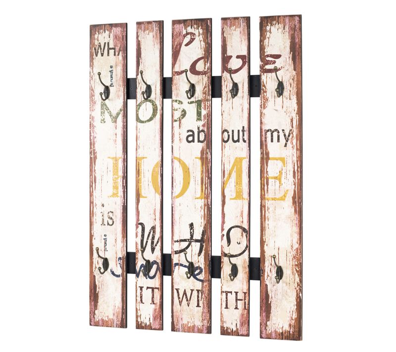 Garderobe Murale Coloris Vintage - Dim : L 70 X P 10 X H 100 Cm