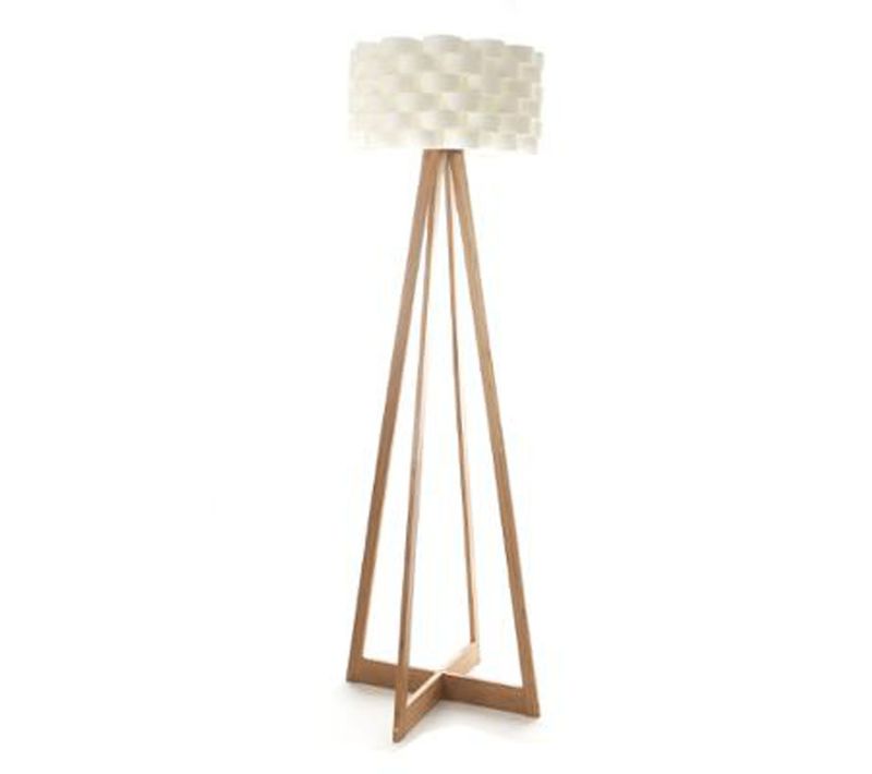 Lampadaire En Bambou Et Papier - Dim : H 150 X D 50 Cm