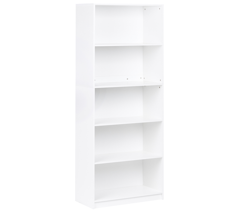 Bibliothèque - Étagère - Meuble De Rangement 5 Étagères Zehna 195 Cm Blanc