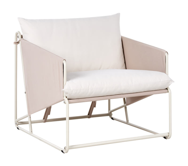 Chaise De Jardin - Chaise D'extérieur Avec Coussin Ponte Métal Taupe