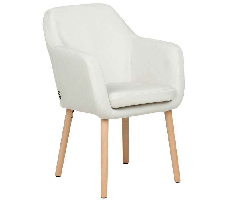 Chaise De Salle à Manger - Chaise De Cuisine Yorkville Ii Velours Blanc Cassé