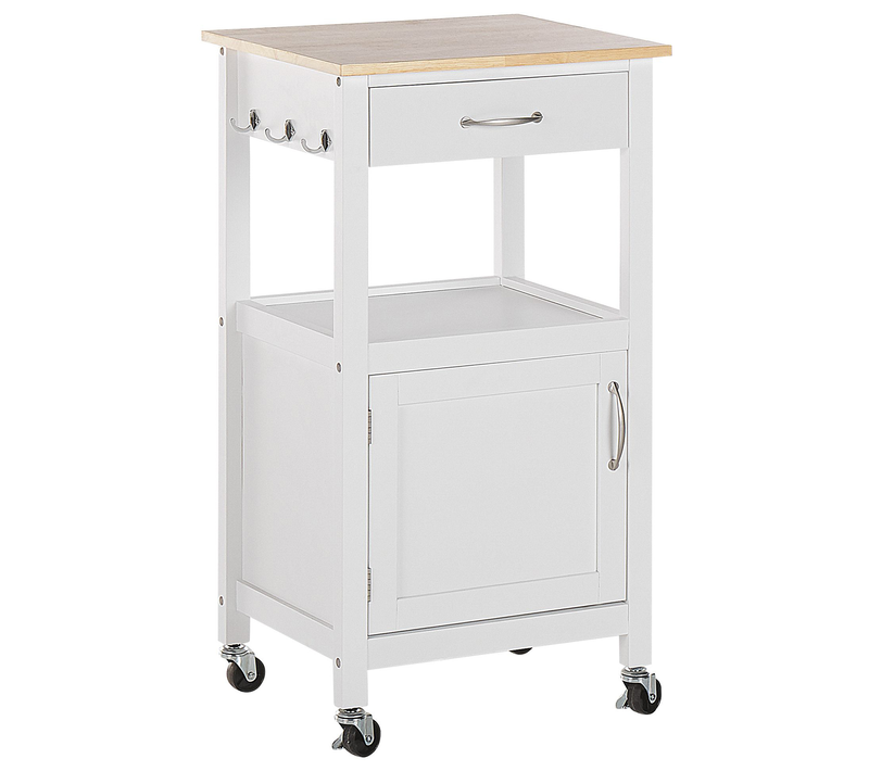 Desserte à Roulettes - Chariot De Cuisine Siena Blanc