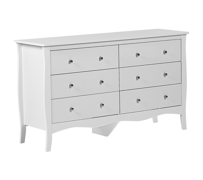 Commode - Meuble De Rangement à 6 Tiroirs Winchester Blanc