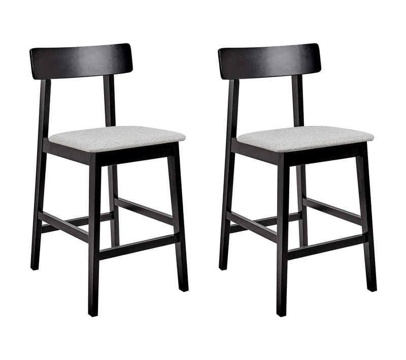 Lot De 2 Tabourets De Bar - Chaises De Bar Isanti Bois Gris