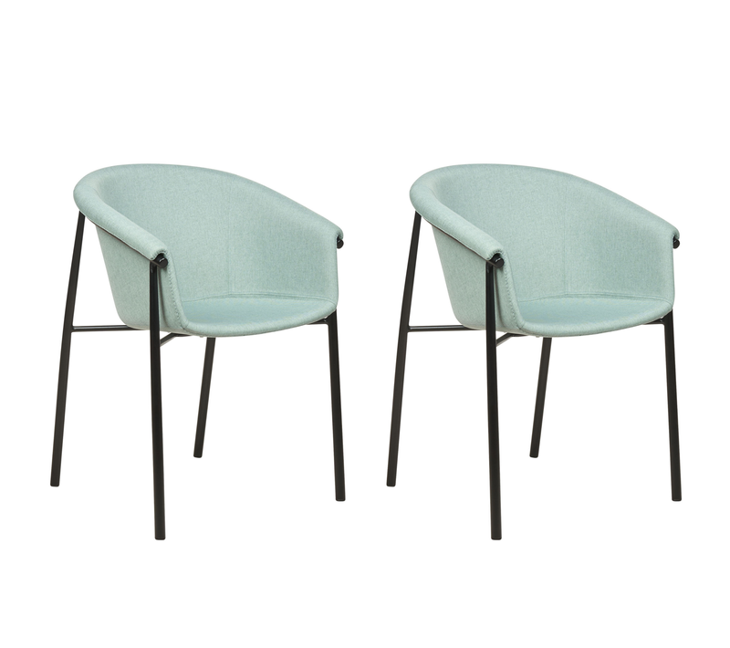 Lot De 2 Chaises De Salle à Manger - Chaises De Cuisine Ames Vert Menthe