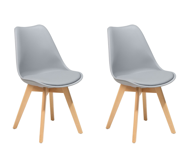 Lot De 2 Chaises De Salle à Manger - Chaises De Cuisine Dakota Ii Gris