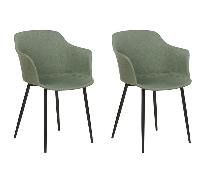 Lot De 2 Chaises De Salle à Manger - Chaises De Cuisine Elim Vert Foncé