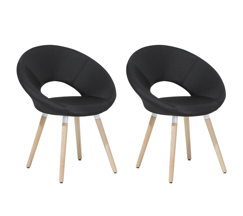 Lot De 2 Chaises De Salle à Manger - Chaises De Cuisine Roslyn Noir