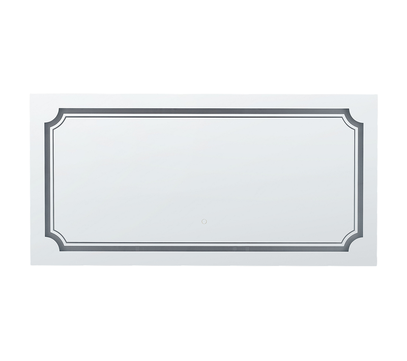 Miroir De Salle De Bain - Miroir Mural LED Arromachnes 120 Cm 60 Cm Argenté