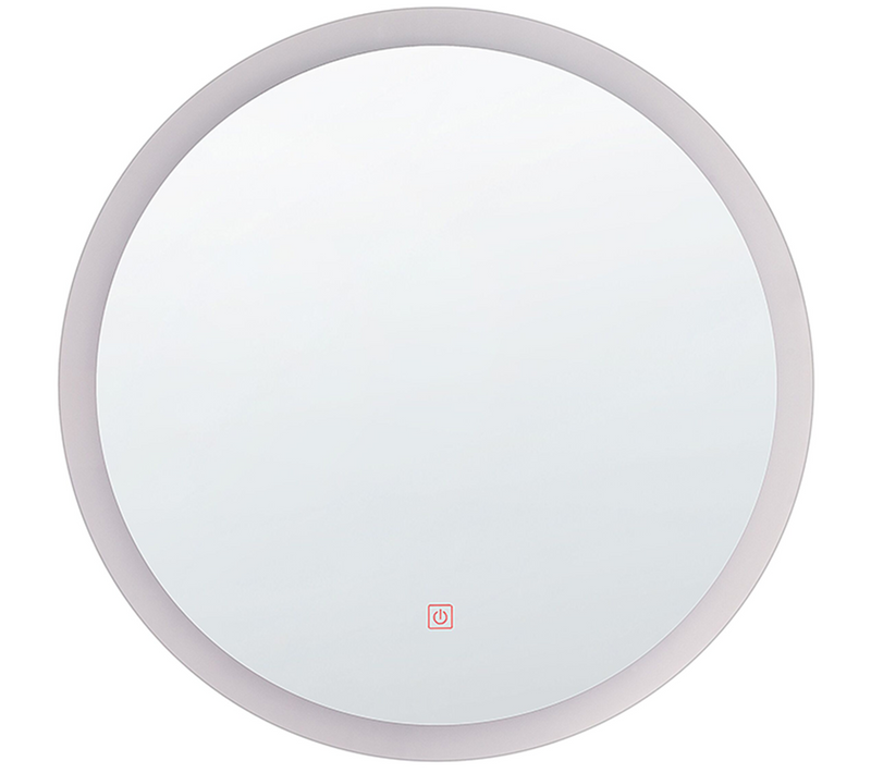 Miroir De Salle De Bain - Miroir Mural LED Yser 58 Cm 58 Cm Argenté